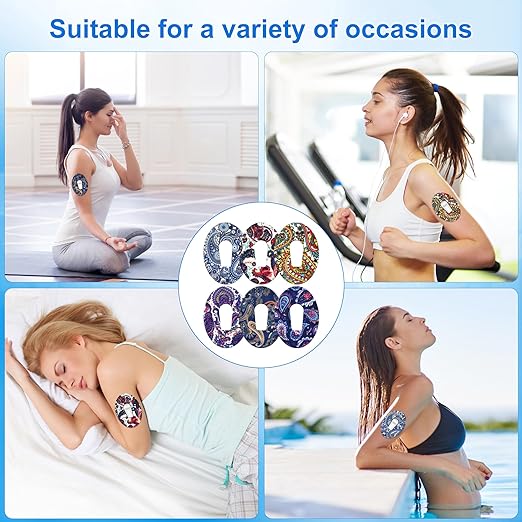 Dexcom G6 Overpatchs 6PCS Waterproof Adhesive Patch for CGM Sensors Hypoallergenic, Breathable & Extended Wear Secure Medical Grade Tape for Diabetes Glucose Monitor