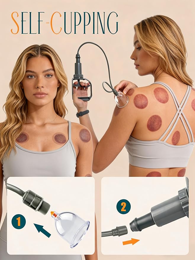 12 Cups Cupping Set - Cupping Kit for Massage Therapy at Home Massage Cups for Whole Body