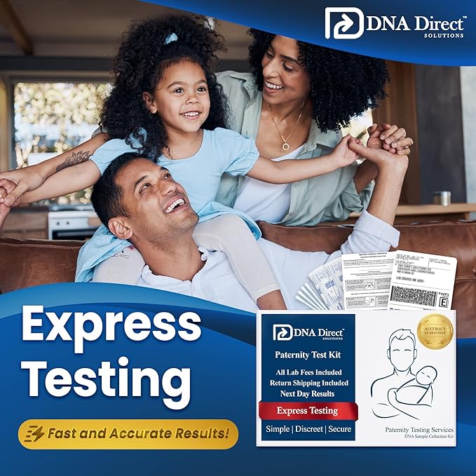 DNA Direct - Reliable at-Home Paternity Test for Child and Father, Fast and Dependable Paternity Test Results in 1-2 Days, All Lab Fees and Express Return Included