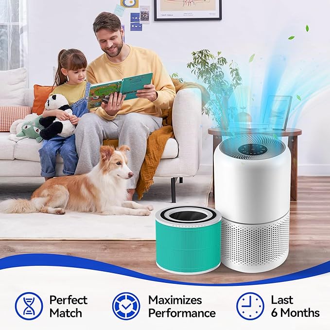 Core 300-RF Toxin Absorber Replacement Filter for LEVOIT Core 300, Core300-P, Core 300S VortexAir Air Purifier, 3-in-1 HEPA Activated Carbon