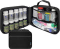 Large Pill Bottle Organizer - 10 Elastic Bands for Bottles - Medicine Bag for Travel & Home Storage - Black