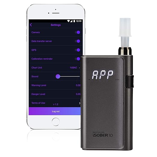 10 Breathalyzer | DOT, NHTSA Compliant Alcohol Tester | Suracell FuelCell Sensor Technology | The Sensor Status Check System Installed