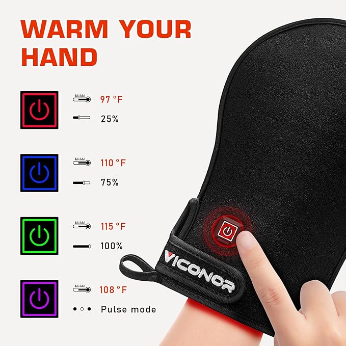 Red Light Therapy Device for Hands, Infrared-Light-Therapy-Gloves Finger Wrist, Led Near Infrared Light Skin Care(Pack of 1)