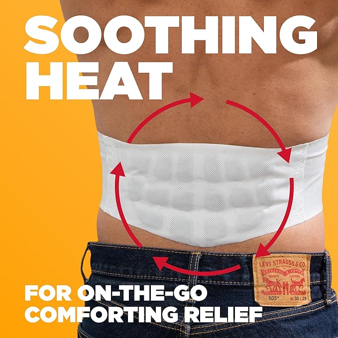 ThermaCare Advanced Back & Hip HeatWraps - Long-Lasting, Disposable Heat Therapy for Lower Back Pain, Muscle Soreness, & Herniated Discs - Drug-Free (S-M, Pack of 3)