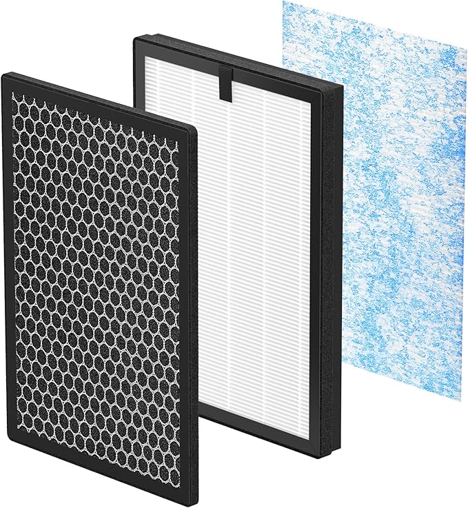 Air Max 8L Filter Compatible With Okaysou Airmax 8L Air Purifier Strong Efficiency 3-in-1 Filtration System HEPA with Blue Ultrafilter & Double Carbon Particles Activated Carbon Filter AirMax8L