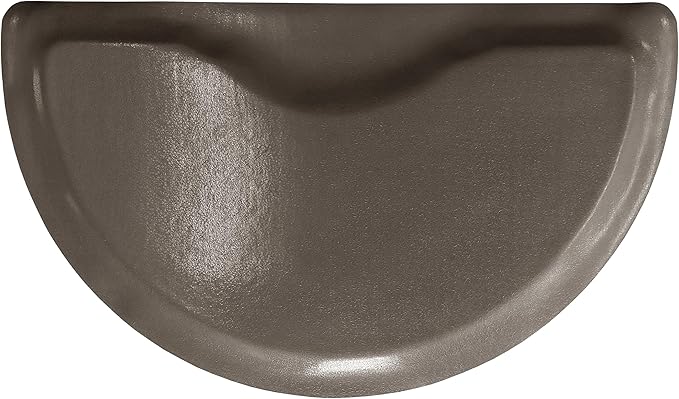 Rhino Mats, Rhino Hide Salon Mat, Non-Slip Standing Cushioned Comfort Anti-Fatigue Mat for Salon, Barbershop, or Spa (Brown Semi-Circle, 3' x 5' x 7/8")