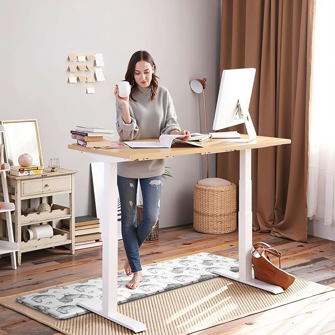 Farmhouse Kitchen Mat Rooster Rugs for Kitchen Floor Anti Fatigue Mat for Standing Desk Office Kitchen Floor Mats Non Slip Waterproof for Standing, 17.3"x 59"