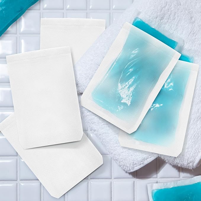 Tatuo Disposable Hot Cold Pack Sleeves 6 x 9 Inch Non Woven Disposable Ice Bag Pack Sleeve Protective Cover for Hot and Cold Bag(100 Pcs)