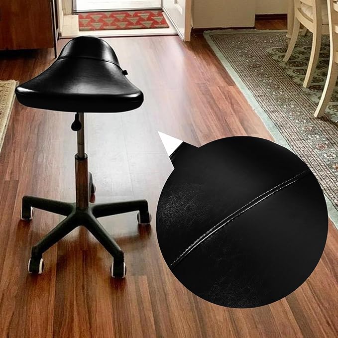 Master Massage Ergonomic Saddle Chair-Saddle Stool- Hydraulic Swivel Rolling Chair-Salon Clinical Tattoo Dentist Clinic Stool, Spas, Salons Stools, Workshop Office-Black