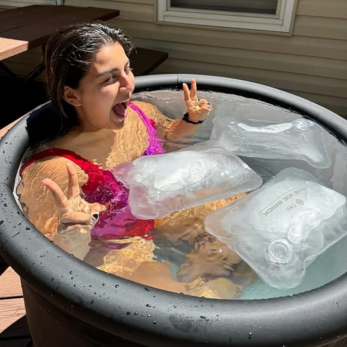 The Pod Company Standard Ice Pod Complete Care Bundle – 84-Gallon Cold Plunge Tub with 18 Ice Bricks, Water Maintenance Kit, Thermometer & Cleaning Tools