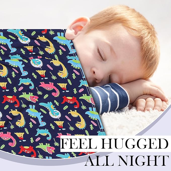 Sensory Sheet Bed Sheet for Kids Adults Toddler Dinosaur Blanket, Twin Size Breathable Stretchy Comfortable Sleeping Bedding Christmas Compression Sheets for Kids Twin