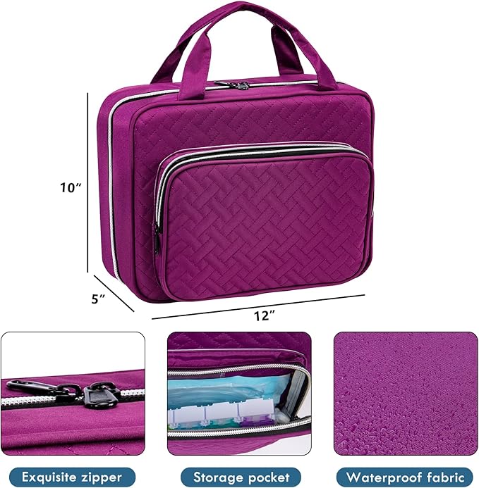 BAGSFY Medicine Bag for Traveling, Pill Bottle Organizer Storage, Large Medication Travel Case, Pills Box for Vitamin, First Aid Kit Bags Empty. (Comes with Weekly Pill Organizer)