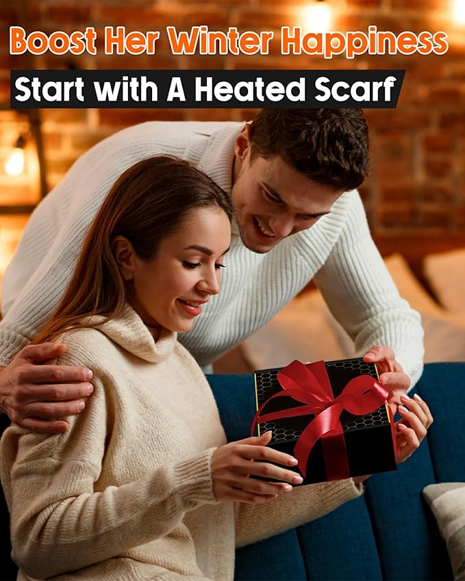 Heated Scarf Valentine Gifts Regalos Idea for Women Wife Esposa Mom Mamá Mama Mujer Girlfriend Novia Sister Hermana Who Have Everything for Birthday Cumpleaños Navidad Valentine Stress Relief Bufanda