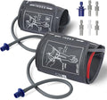 Universal Blood Pressure Replacement Cuffs 2-Pack, 5.9-9.5 & 9-21 Inches, Fit Small/Medium/Large/Extra Large XL Big Arm Sizes, 6 Connector Types Compatible with Omron & Other Monitors (BP Cuffs Only)