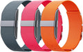 3 Pack Nylon Replacement Strap Compatible with Hume Band - Breathable & Sweatproof Sport Loop for Hume Health Band - Metal Buckle & Loop Closure - Adjustable Wristband Strap for Fitness Tracker