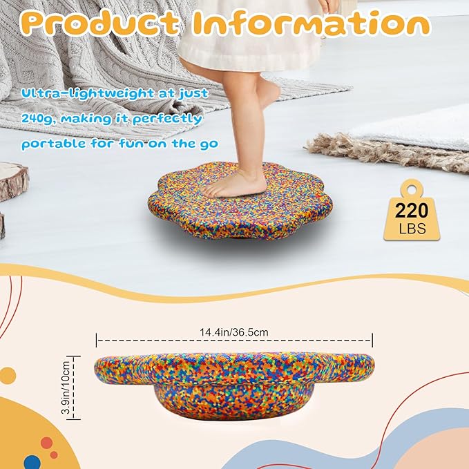 EPP Balance Board Kids for Stepping Stones for Kids - Foam Toddler Balance Board for Sensory Training Indoor Outdoor for Boys Girls