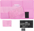 Flexible Reuseable Gel Ice Pack Cold Wrap (Oversize 17.5" x 9.5") for Injuries, Back Pain Relief, Knee Wrap, Surgery Recovery, Ankle, Shoulder Cold Wrap (Pink) by TKWC INC