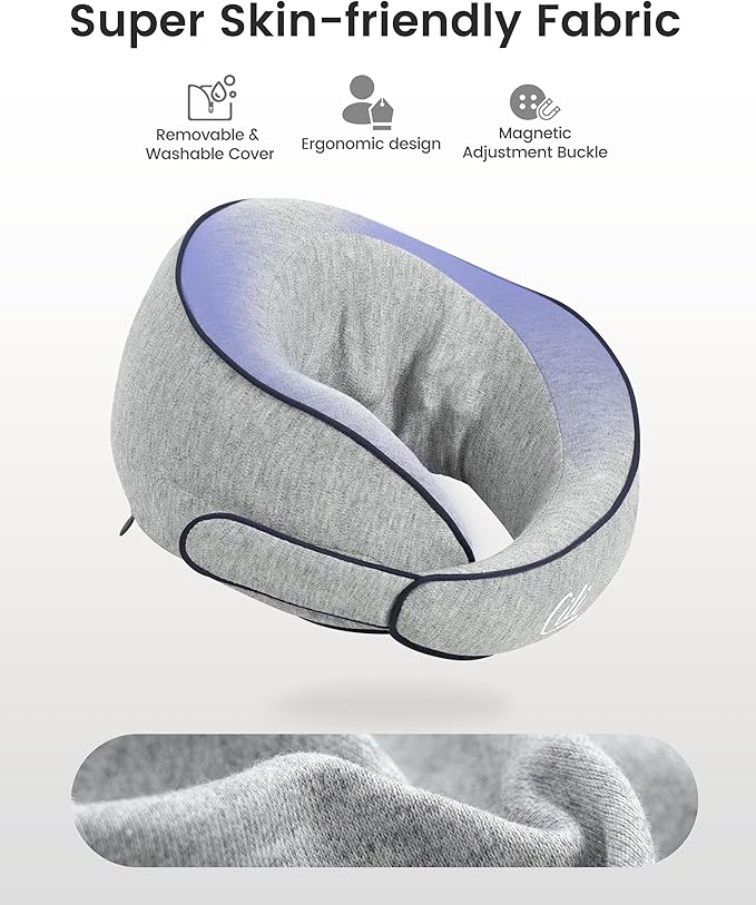 CILI Cordless Neck Massager Pillow with Heat, Shiatsu Neck Massager for Pain Relief Deep Tissue,Heated Massage Pillow for Travel,3 Adjustable Intensity