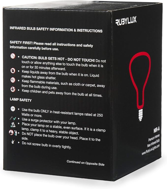 RubyLux NIR-A Near Infrared Bulb Grade A (3 Pack)