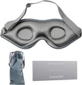 Sleep Mask Silk - 100% Mulberry Silk Eye Mask, ZOESMIEN 3D Contoured Eye Mask for Women Men, Light Blocking Side Sleeper Puffiness Dry Eyes, Unique Nose Bridge Design, Christmas Gift, Night Gray