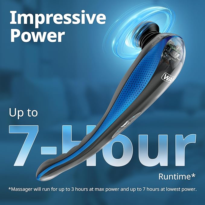 Wahl Lithium-Ion Deep Tissue Percussion Handheld Massager for Muscles, Back, Neck, Shoulder Pain Relief, Cordless, Adjustable Intensity, Long Battery Life, FSA Eligible, Model 4232