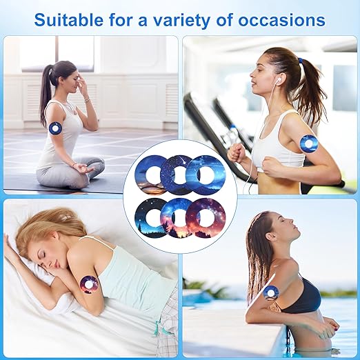 6PCS Adhesive Patches for Libre 2 Waterproof Adhesive Patch for CGM Sensors Hypoallergenic, Breathable & Extended Wear Secure Medical Grade Tape for Diabetes Glucose Monitor