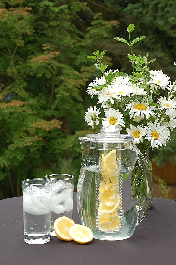 Prodyne Fruit Infusion Flavor Pitcher, Clear, 93 oz.