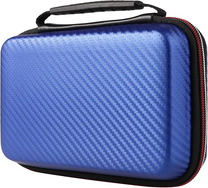 Hard Shell Diabetic Supplies Travel Case Diabetes Testing Kit Organizer Bag for Blood Sugar Test Strips, Glucose Meter, Lancets, Lancing Device, Medication, Pills, Insulin Syringes,Pens Needles (Blue)