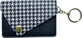 Birth Control Pill Case Keychain Envelope Shape (Houndstooth)