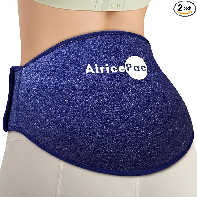 Ice Pack for Back Pain Relief, Reusable Gel Lower Back Wrap, Cold Compress Therapy for Waist Lumbar Injuries, Sciatic Nerve, Herniated or Degenerative Disc, Coccyx, Tailbone Pain Blue
