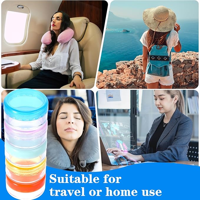 Small Pill Organizer Box, 5 Pcs Travel Pill Cases Holder Portable Daily Mini Pill Container No BPA Medicines Storage Containers for Purse Pocket Briefcase (Blue/Orange/Rose Red/Yellow/Green)