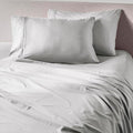 PeachSkinSheets Cooling Bed Sheets for Hot Sleepers - Ultra-Soft Breathable Luxury Microfiber Sheet Set, Moisture-Wicking, Deep Pocket, Oeko-TEX® (Queen Size, Brushed Silver)