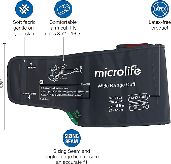 Microlife Replacement Blood Pressure Cuff (Standard Size (8.7-16.5 inch))