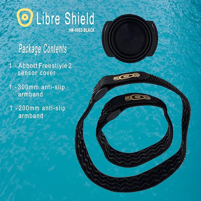 Armband 2 ~ Freestyle Libre 2/2+ / Rio - Sensor Saver - No More Adhesive Patches (Black Matte)