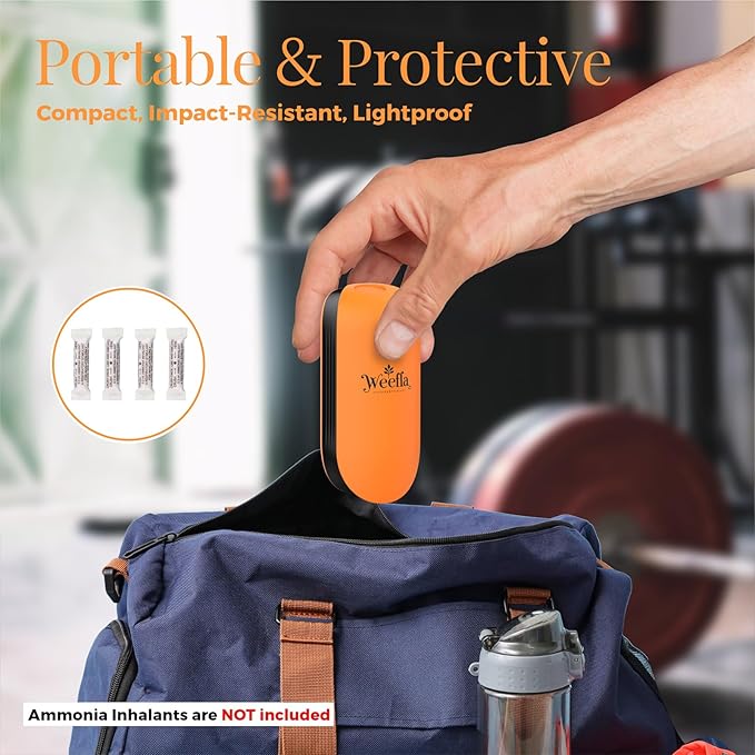 Empty Carry Case for Ammonia Inhalants Smelling Salts Ampules, Single Pill Organizer for Purse, Compact Travel Container for Supplements (1 PC Pink)