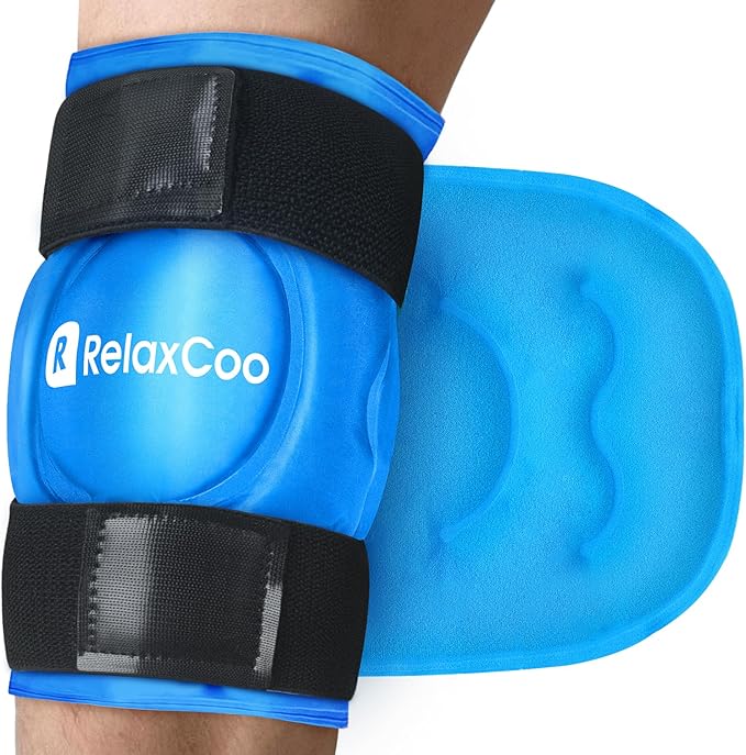 Ice Pack for Knee Pain Relief, Reusable Gel Ice Wrap for Leg Injuries, Swelling, Knee Replacement Surgery, Cold Compress Therapy for Arthritis, Meniscus Tear and ACL Blue