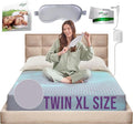 Earth Grounding Sheets Twin XL Size with 12% Silver Fiber & 4% Silk & 84% Cotton - Gray - Quality Certified Grounded Well Bed Sheet - Conductive Fitted Sheet for Better Sleep