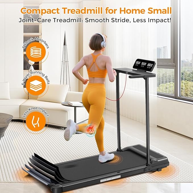 Walking Pad with Handle Bar and Incline, 3.0HP Under Desk Treadmill for Home Small Space, 0.6-7.6MPH Portable Walking Pad Treadmill with Handles, 350LBS, 2026 Upgrade