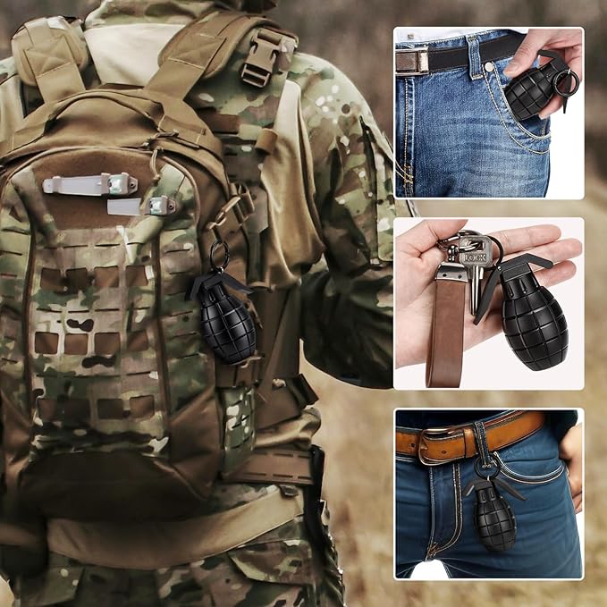 Portable Pill Case Tactical Keychain Pill Container Waterproof Durable Aluminum EDC Holder with Carabiner for Daily Use, Outdoor Activities - Black
