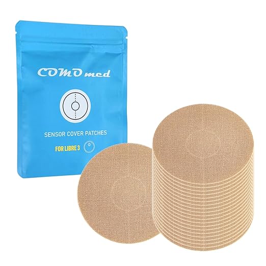 Sensor Cover Patches - Waterproof Adhesive Patches Compatible with Libre 3 - Waterproof & Sweatproof Cover for Continuous Glucose Monitor Sensor, Stable for 20 Days(20+ Pack) (Tan)