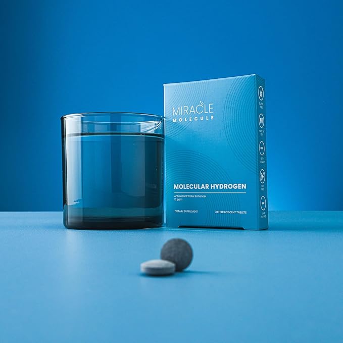 Molecular Hydrogen Tablets with Elemental Magnesium | 12PPM Hydrogen Water Tablet | 30 Tablets | Health & Wellness, Cognitive Support, Hangover Relief & Immunity Boost | Miracle Molecule