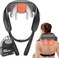 Neck Massager for Pain Relief Deep Tissue, Shiatsu Neck and Back Massager With Heat, Electric Massage Pillow for Shoulder Leg Body Muscle Pain Relief, Gifts For Women Men Mom Dad (Black【with bag】)