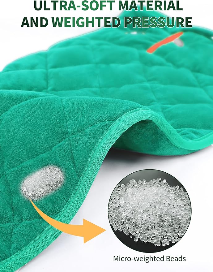 Vofuoti Portable Heating Pad, Cordless Weighted Heating Pads with 10000mAh Battery and 3 Heat Settings, Electric Heated Pad for for Back, Abdomen, Neck & Shoulder, Gift for Family, 12" x 24"