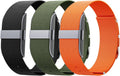3 Pack Nylon Replacement Strap Compatible with Hume Band - Breathable & Sweatproof Sport Loop for Hume Health Band - Metal Buckle & Loop Closure - Adjustable Wristband Strap for Fitness Tracker