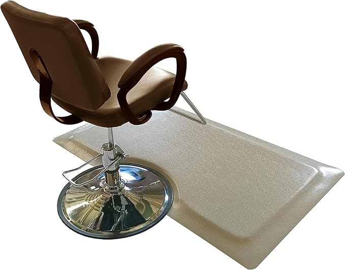 Rhino Mats, Rhino Hide Salon Mat, Non-Slip Standing Cushioned Comfort Anti-Fatigue Mat for Salon, Barbershop, or Spa (Taupe Rectangle, 3' x 5' x 1/2")