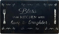 J&V TEXTILES Anti Fatigue Kitchen Mat - Kitchen Mat Cushioned Anti Fatigue, Kitchen Floor Mats Cushioned, Non Slip Waterproof Mat Standing Desk, 20x36x1/2 inches (Bless This Kitchen)