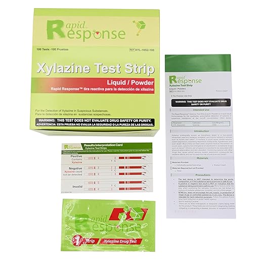 Rapid Response Xylazine Test Strips - Pack of 100 Test Strips - Test Liquids and Powders for Presence of Xylazine
