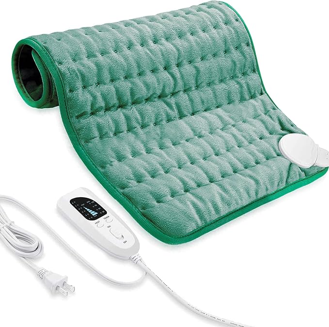 24"X20" Electric Heating pad with 6 Heat Settings, Auto Shut Off, Green Dry Electric Heating for Back Neck Knee Arms Legs Shoulder Heat Pads for Christmas Birthday Father's Day Mother's Day