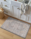 LUMI Anti Fatigue Kitchen Mat, Waterproof & Stain-Resistant Cushioned Standing Mat, Non-Slip Comfort Rug for Kitchen, Sink, Laundry, Home Office, 17" x 30", Grey