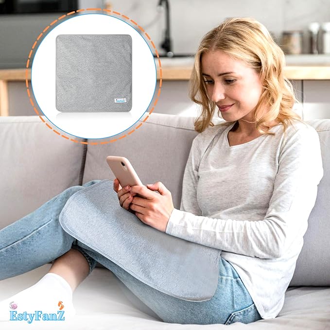Gray Faraday Blanket - (1 Piece) EMF Blocker for Home, Comfy Radiation Protection While Using Your Laptop and Phone, Ideal Against Cell Signal, WiFi, Bluetooth, RF and Unwanted Signals